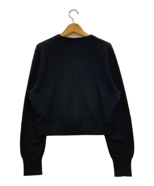 LACOSTE（ラコステ）LACOSTE (ラコステ) BEAMS BOY (ビームスボーイ) 別注ニットカーディガン ブラック サイズ:36の古着・服飾アイテム