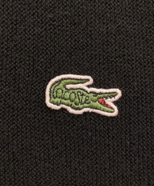 LACOSTE（ラコステ）LACOSTE (ラコステ) BEAMS BOY (ビームスボーイ) 別注ニットカーディガン ブラック サイズ:36の古着・服飾アイテム