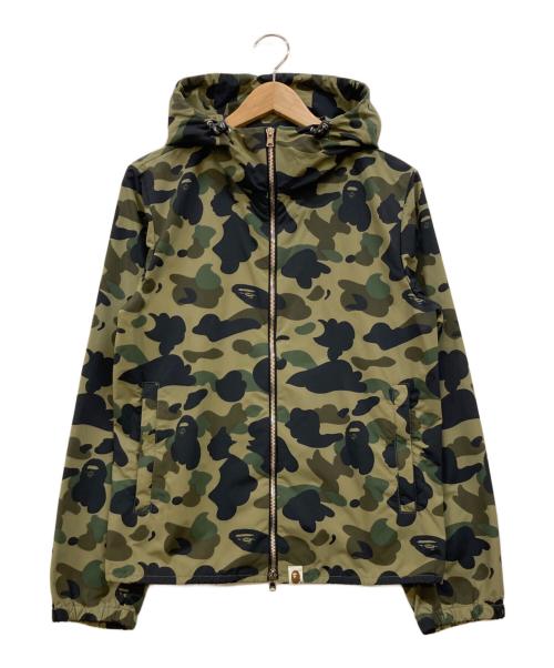 A BATHING APE（ア ベイシング エイプ）A BATHING APE (ア ベイシング エイプ) エイプカモナイロンジャケット グリーン サイズ:Sの古着・服飾アイテム