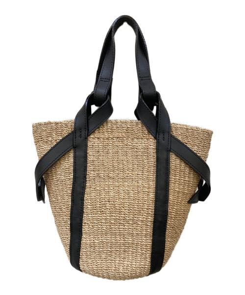 VIOLAd'ORO（ヴィオラドーロ）VIOLAd'ORO (ヴィオラドーロ) レザーポケットトートバッグ ベージュの古着・服飾アイテム