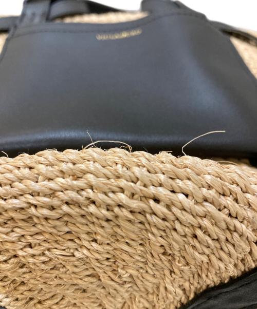 VIOLAd'ORO（ヴィオラドーロ）VIOLAd'ORO (ヴィオラドーロ) レザーポケットトートバッグ ベージュの古着・服飾アイテム