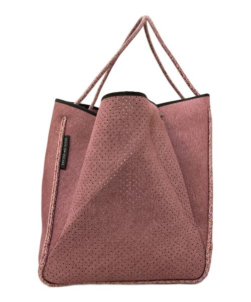 STATE OF ESCAPE（ステイトオブエスケープ）STATE OF ESCAPE (ステイトオブエスケープ) ネオプレントートバッグ ピンクの古着・服飾アイテム