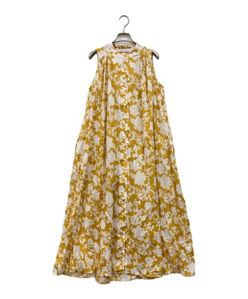 MARIHA（マリハ）MARIHA (マリハ) TOMORROW LAND (トゥモローランド) 別注 小鳥の歌のドレス イエロー サイズ:36の古着・服飾アイテム