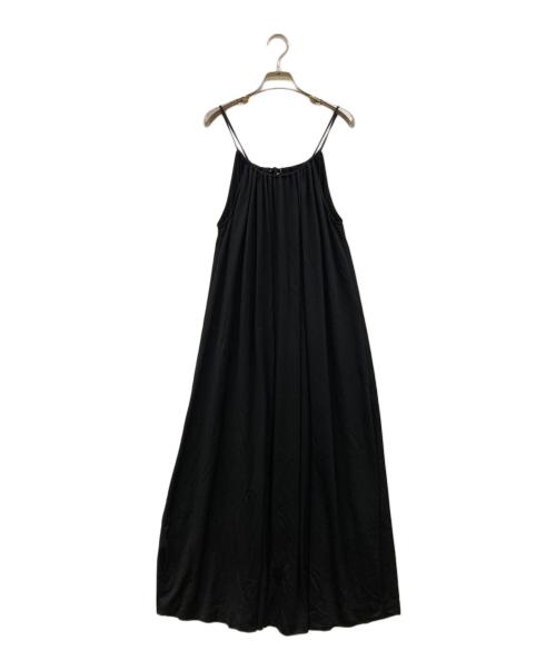 CABAN（キャバン）CABaN (キャバン) キュプラポリエステルジャージー ギャザーワンピース ブラック サイズ:下記参照の古着・服飾アイテム