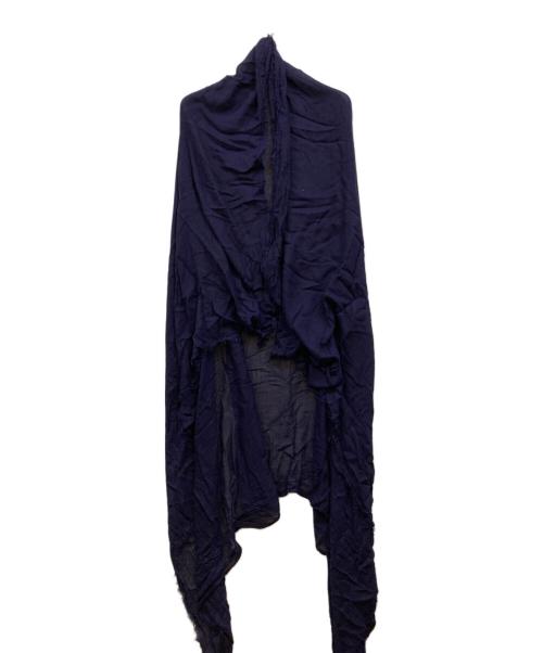 FALIERO SARTI（ファリエロサルティ）FALIERO SARTI (ファリエロサルティ) 大判モーダルカシミヤストール ネイビー サイズ:下記参照 未使用品の古着・服飾アイテム