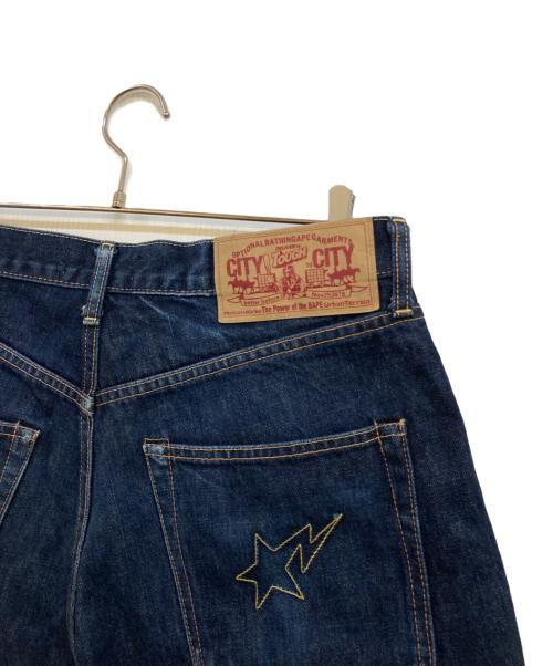 A BATHING APE（アベイシングエイプ）A BATHING APE (アベイシングエイプ) デニムハーフパンツ インディゴ サイズ:Ｍの古着・服飾アイテム