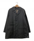 MACKINTOSHマッキントッシュ）の古着「フリースライナー付ゴム引きステンカラーコート」｜ブラック