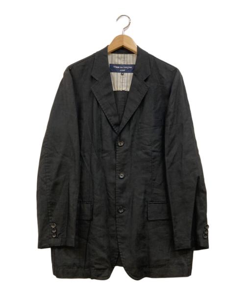 COMME des GARCONS HOMME（コムデギャルソン オム）COMME des GARCONS HOMME (コムデギャルソン オム) リネン3Bテーラードジャケット ブラック サイズ:Sの古着・服飾アイテム