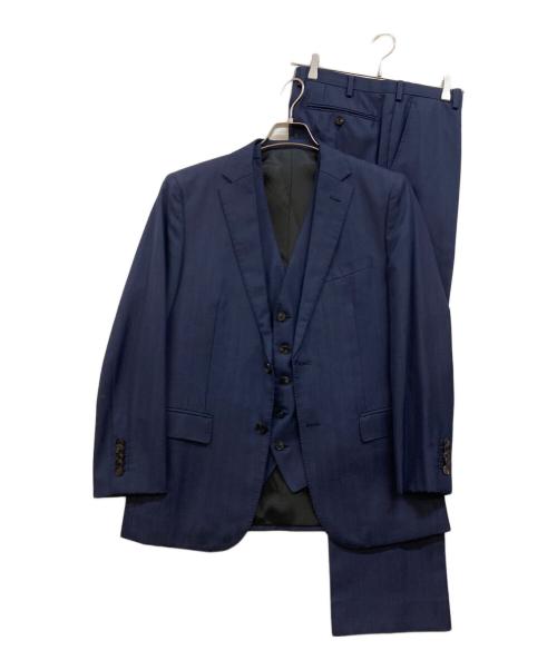 BLACK LABEL CRESTBRIDGE（ブラックレーベル クレストブリッジ）BLACK LABEL CRESTBRIDGE (ブラックレーベル クレストブリッジ) 3P セットアップスーツ ネイビー サイズ:38の古着・服飾アイテム