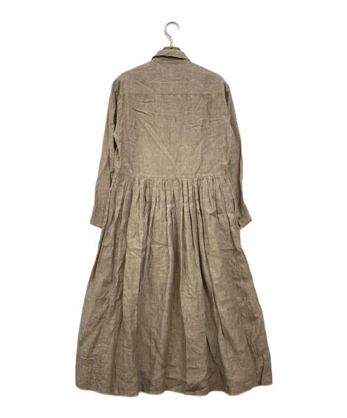 R&D.M.Co（アール＆ディーエムシーオー）R&D.M.Co (アール＆ディーエムシーオー) リネンシャツワンピース ブラウン サイズ:Sの古着・服飾アイテム
