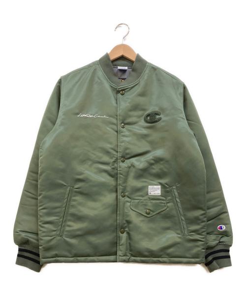 Champion（チャンピオン）Champion (チャンピオン) Let it Ride (レットイットライド) nano・universe (ナノ・ユニバース) 別注キルトジャケット カーキ サイズ:Mの古着・服飾アイテム