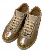 JIMMY CHOOジミーチュウ）の古着「レザーローカットスニーカー」｜カーキ