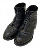 PRADAプラダ）の古着「ウィングチップレースアップブーツ」｜ブラック