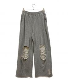 JEANASIS（ジーナシス）の古着「ダメージスウェットパンツ」｜イエロー