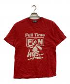 Hysteric Glamourヒステリックグラマー）の古着「FULLTIME FUN T-SHIRTS」｜レッド