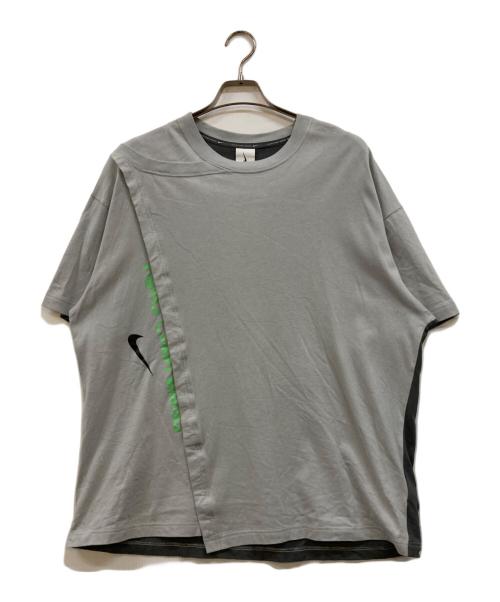 NIKE（ナイキ）NIKE (ナイキ) FENG CHEN WANG (フェンチェンワン) ドッキングTシャツ グレー サイズ:Lの古着・服飾アイテム