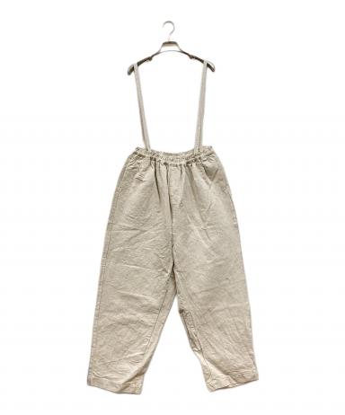 nest Robe ネストローブ＊リネンサロペットパンツ　ベージュ　フリーサイズ 中古・古着通販】nest Robe (ネストローブ) サスペンダーコットン