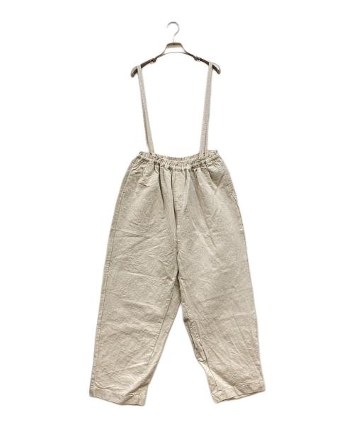 nest Robe（ネストローブ）nest Robe (ネストローブ) サスペンダーコットンリネンワイドパンツ ベージュ サイズ:Fの古着・服飾アイテム