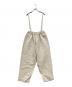 nest Robe（ネストローブ）の古着「サスペンダーコットンリネンワイドパンツ」｜ベージュ