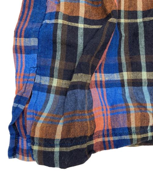 nest Robe（ネストローブ）nest Robe (ネストローブ) リネンチェックブラウス ネイビー サイズ:Fの古着・服飾アイテム