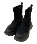 STACCATOスタッカート）の古着「スエードタッチトラックソールブーツ」｜ブラック