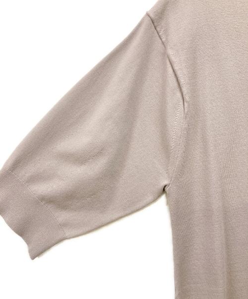 23区（ニジュウサンク）23区 (ニジュウサンク) 【洗える】ヴィスコースストレッチ パフスリーブ ニットワンピース ベージュ サイズ:38 未使用品の古着・服飾アイテム