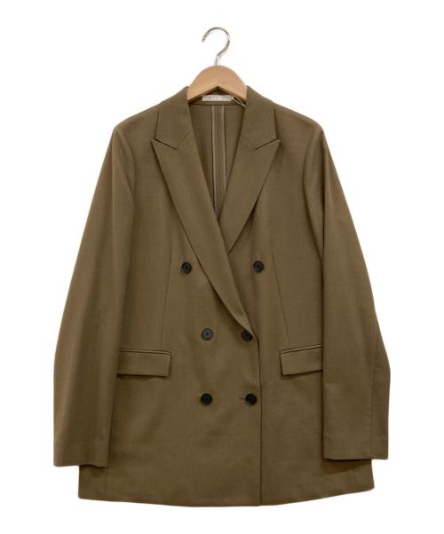 icB（アイシービー）icB (アイシービー) ウール2WAYストレッチ ダブルブレストジャケット ブラウン サイズ:6(11) 未使用品の古着・服飾アイテム