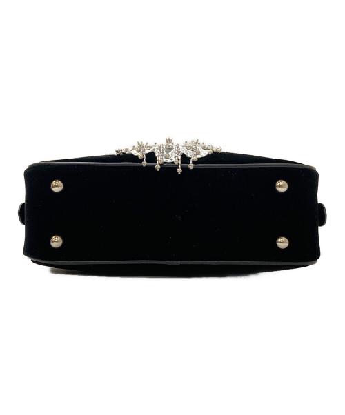 Tanaka Daisuke（タナカ ダイスケ）Tanaka Daisuke (タナカ ダイスケ) ホワイト ハンカチーフ レザーハンドバッグ ブラックの古着・服飾アイテム