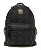 MCMエムシーエム）の古着「Stark サイドスタッズ バックパック - ヴィセトス」｜ネイビー