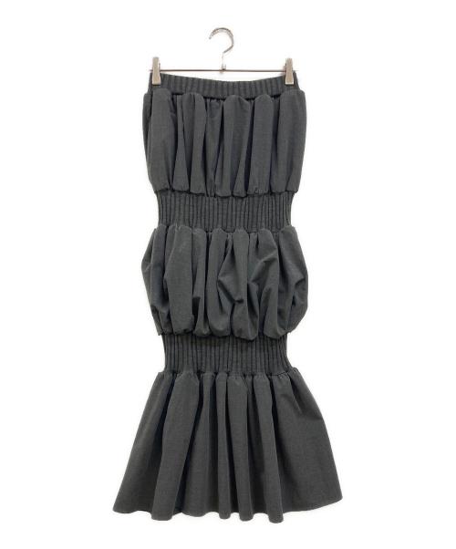 SORIN（ソリン）SORIN (ソリン) Wool Blend Rib Balloon Knit Skirt グレー サイズ:38の古着・服飾アイテム