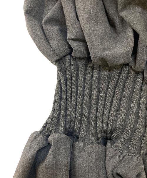 SORIN（ソリン）SORIN (ソリン) Wool Blend Rib Balloon Knit Skirt グレー サイズ:38の古着・服飾アイテム