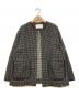 BALLSEY（ボールジィ）の古着「ワッフルツイード ノーカラージャケット」｜ブラック