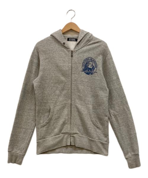 Hysteric Glamour（ヒステリックグラマー）Hysteric Glamour (ヒステリックグラマー) ヒスガール ジップアップパーカー グレー サイズ:Mの古着・服飾アイテム