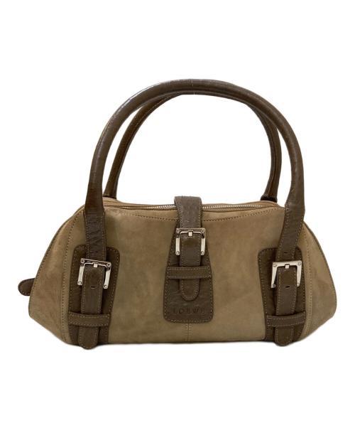 LOEWE（ロエベ）LOEWE (ロエベ) センダスウェードハンドバッグ ブラウンの古着・服飾アイテム