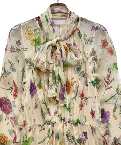 ANAYI（アナイ）ANAYI (アナイ) フローラルルプリントフレアワンピース イエロー サイズ:38の古着・服飾アイテム