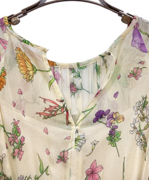 ANAYI（アナイ）ANAYI (アナイ) フローラルルプリントフレアワンピース イエロー サイズ:38の古着・服飾アイテム