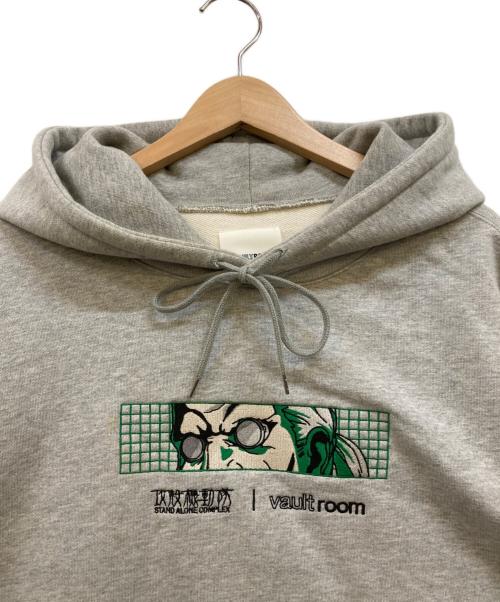 vault room（ボルトルーム）vault room (ボルトルーム) 攻殻機動隊 (コウカクキドウタイ) BATOU HOODIE グレー サイズ:XLの古着・服飾アイテム