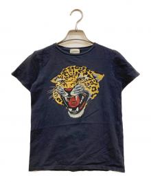 GUCCI（グッチ）の古着「タイガーTシャツ」｜ネイビー