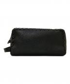 BOTTEGA VENETAボッテガベネタ）の古着「シボレザー セカンドバッグ」｜ブラック