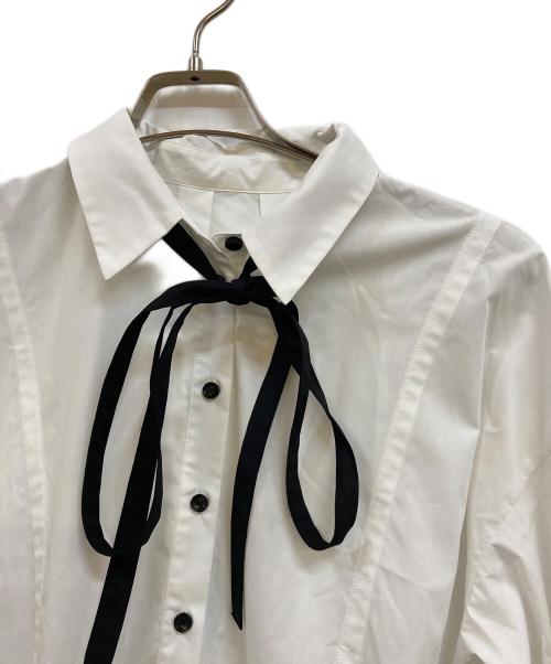 CADUNE（カデュネ）CADUNE (カデュネ) ボウ付シャツチュニック ホワイト サイズ:38の古着・服飾アイテム