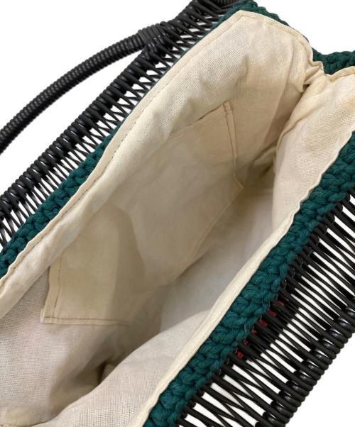 MARNI（マルニ）MARNI (マルニ) FLOWER CAFE  フラワーカフェ クロシェバッグ ブラック×レッド×グリーンの古着・服飾アイテム