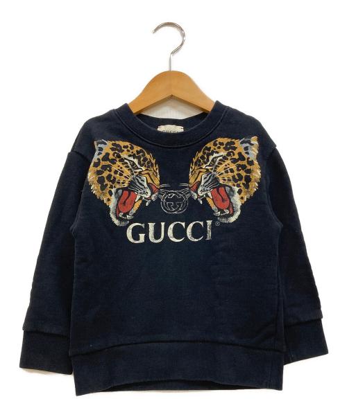 GUCCI（グッチ）GUCCI (グッチ) タイガー プリントスウェット ブラック サイズ:4の古着・服飾アイテム