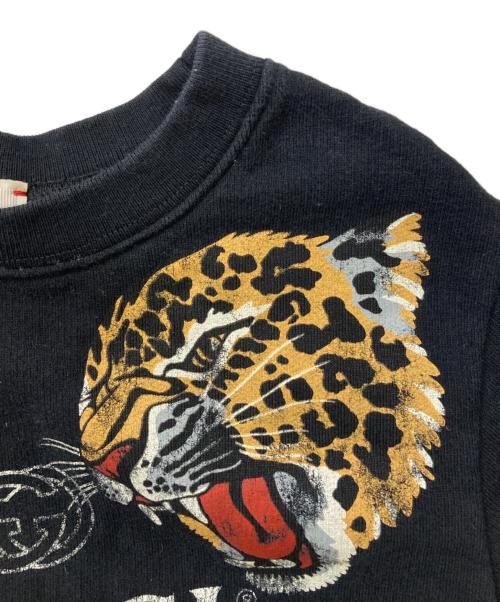 GUCCI（グッチ）GUCCI (グッチ) タイガー プリントスウェット ブラック サイズ:4の古着・服飾アイテム