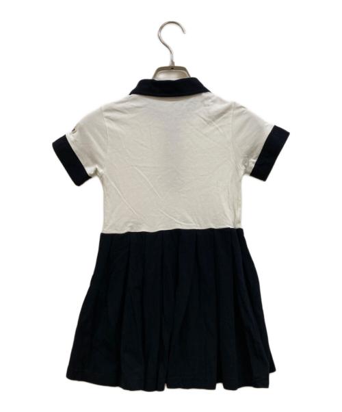 MONCLER（モンクレール）MONCLER (モンクレール) 半袖ポロワンピース ホワイト×ブラック サイズ:116㎝の古着・服飾アイテム
