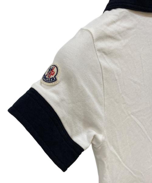 MONCLER（モンクレール）MONCLER (モンクレール) 半袖ポロワンピース ホワイト×ブラック サイズ:116㎝の古着・服飾アイテム
