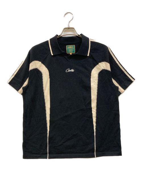 Corteiz（コーテイズ）CORTEIZ (コーテイズ) ニットポロシャツ ブラック サイズ:Ｍの古着・服飾アイテム