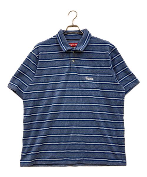 SUPREME（シュプリーム）SUPREME (シュプリーム) Stripe Terry S/S Polo ブルー サイズ:Ｍの古着・服飾アイテム