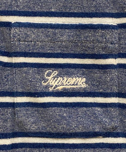 SUPREME（シュプリーム）SUPREME (シュプリーム) Stripe Terry S/S Polo ブルー サイズ:Ｍの古着・服飾アイテム