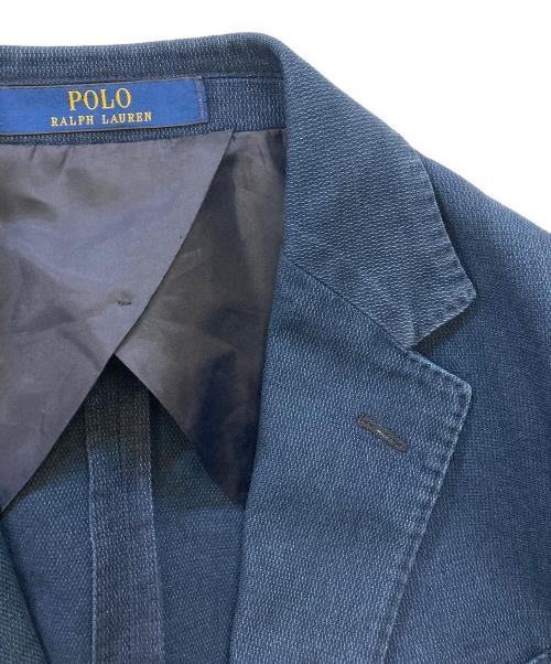 POLO RALPH LAUREN（ポロ・ラルフローレン）POLO RALPH LAUREN (ポロ・ラルフローレン) インディゴコットンテーラードジャケット ネイビー サイズ:38Sの古着・服飾アイテム