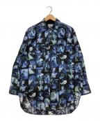 GAULTIER JEANSゴルチエジーンズ）の古着「彫刻総柄シャツ」｜ブルー